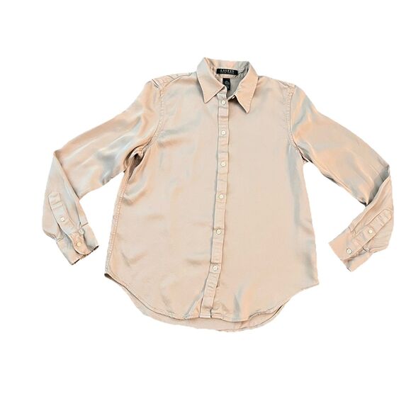 Lauren Ralph Lauren Tops - Lauren Ralph Lauren‎ Women’s Button Up Top Medium Satin